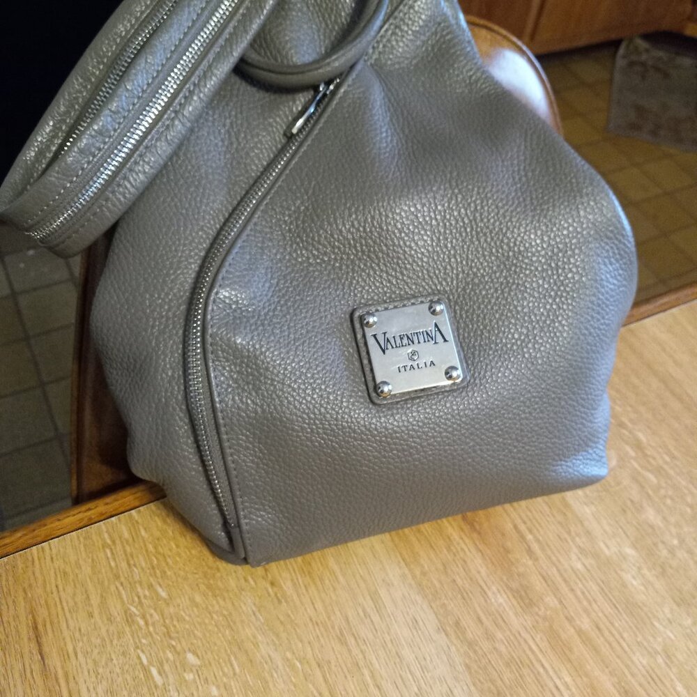 Valentina Sling Pebbled Leather Backpack Bag made in Italy